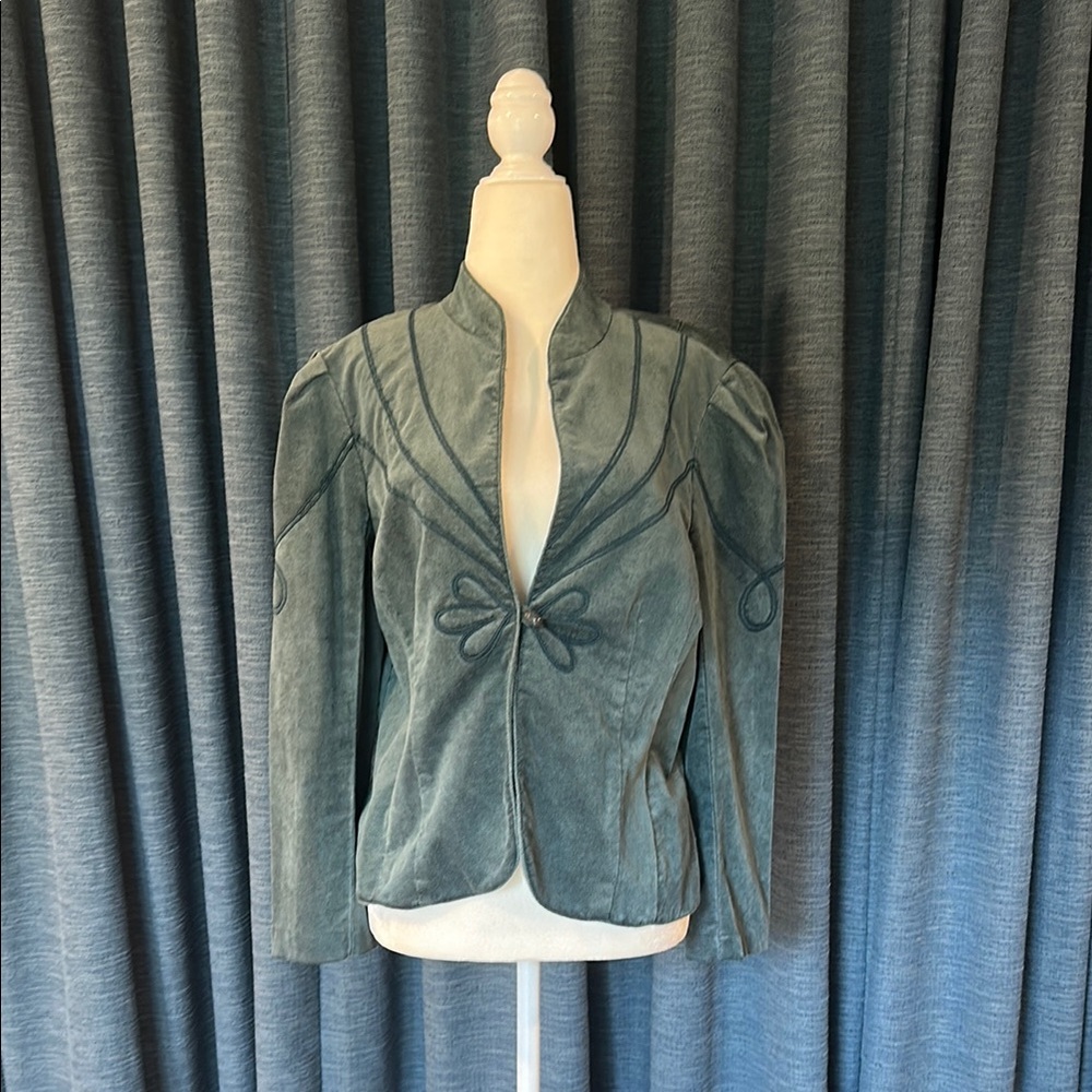 Trina Turk Gray Blazer Structured Suit Jacket